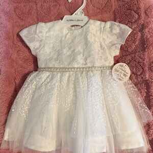 White Lace Kids Formal Dress